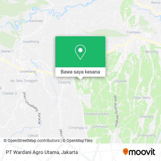 Peta PT Wardani Agro Utama