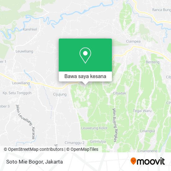 Peta Soto Mie Bogor