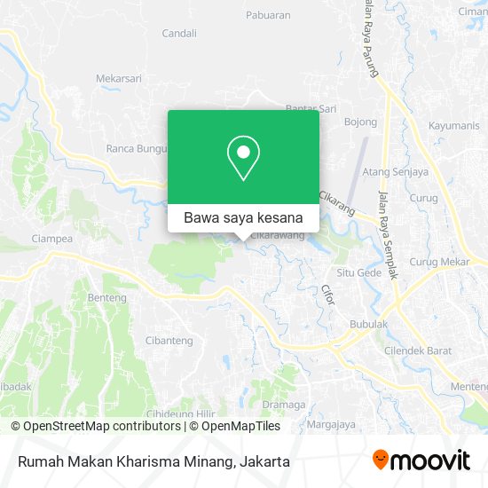 Peta Rumah Makan Kharisma Minang