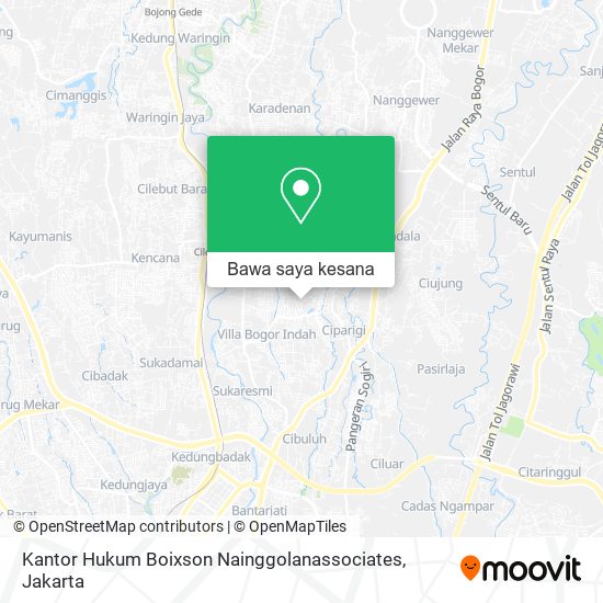 Peta Kantor Hukum Boixson Nainggolanassociates