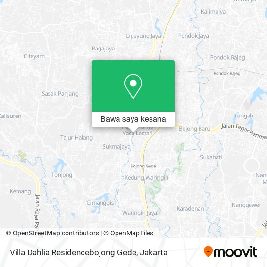 Peta Villa Dahlia Residencebojong Gede