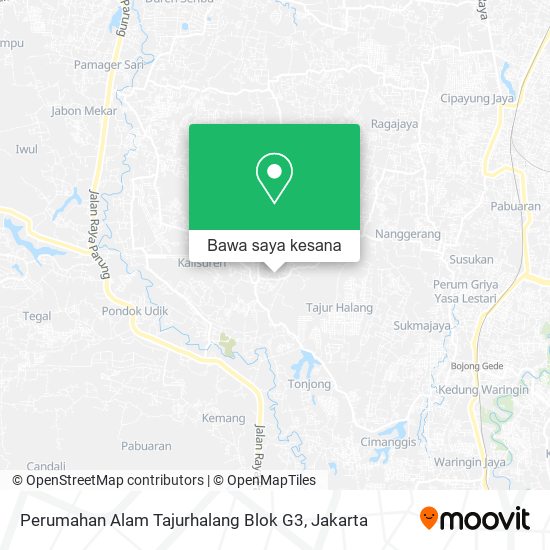 Peta Perumahan Alam Tajurhalang Blok G3