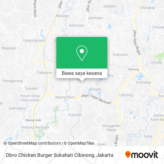Peta Dbro Chicken Burger Sukahati Cibinong