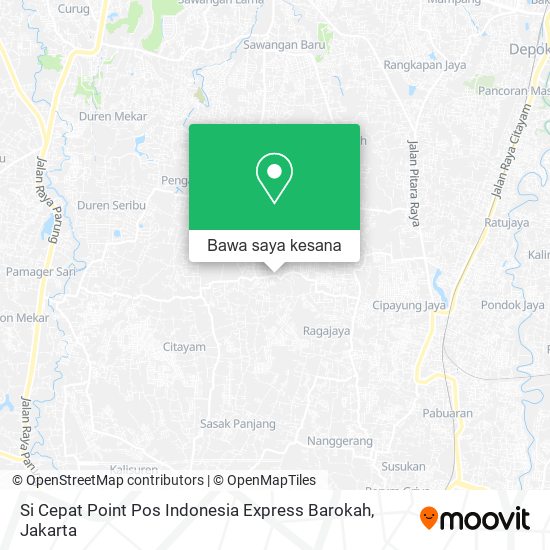 Peta Si Cepat Point Pos Indonesia Express Barokah