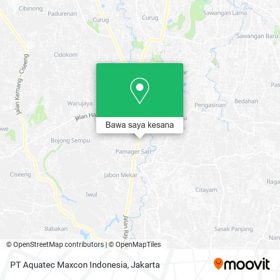 Peta PT Aquatec Maxcon Indonesia