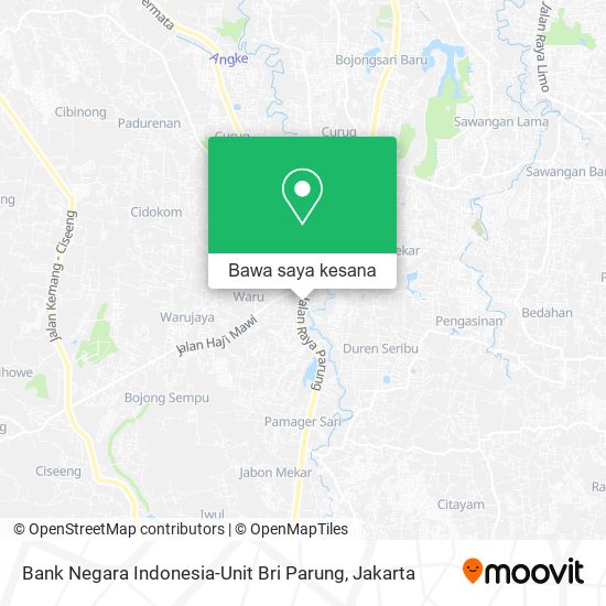 Peta Bank Negara Indonesia-Unit Bri Parung
