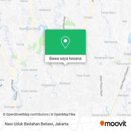 Peta Nasi Uduk Bedahan Betawi