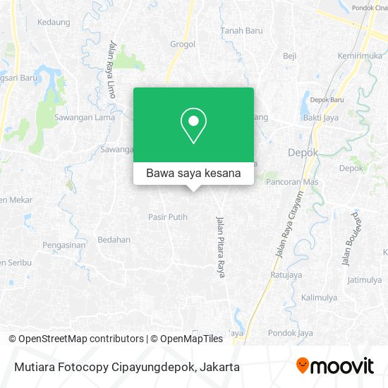 Peta Mutiara Fotocopy Cipayungdepok