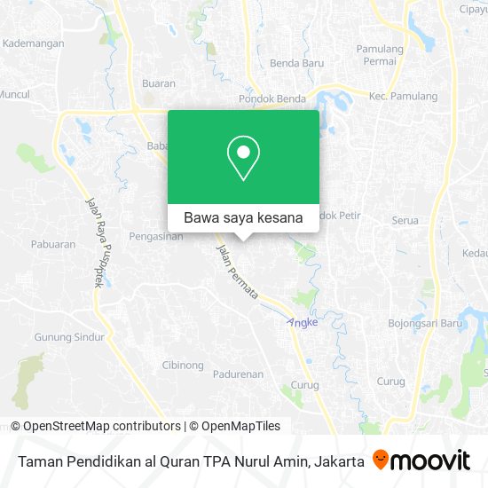 Peta Taman Pendidikan al Quran TPA Nurul Amin