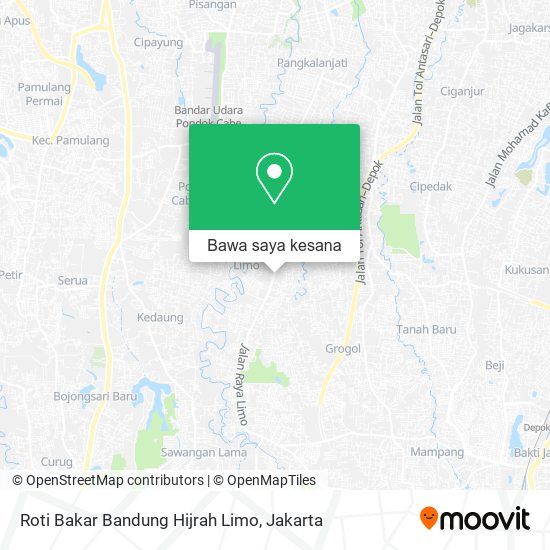Peta Roti Bakar Bandung Hijrah Limo