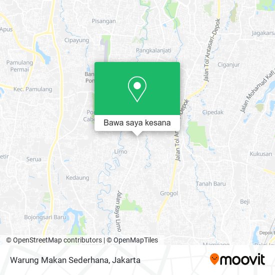 Peta Warung Makan Sederhana