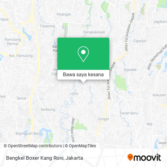Peta Bengkel Boxer Kang Roni