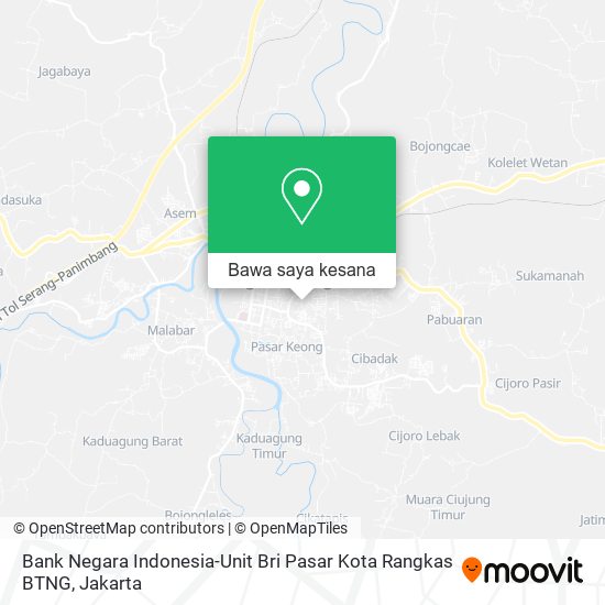Peta Bank Negara Indonesia-Unit Bri Pasar Kota Rangkas BTNG