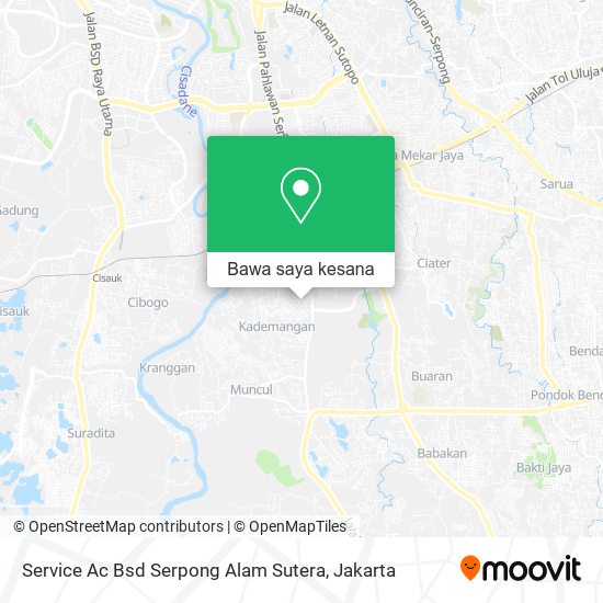 Peta Service Ac Bsd Serpong Alam Sutera