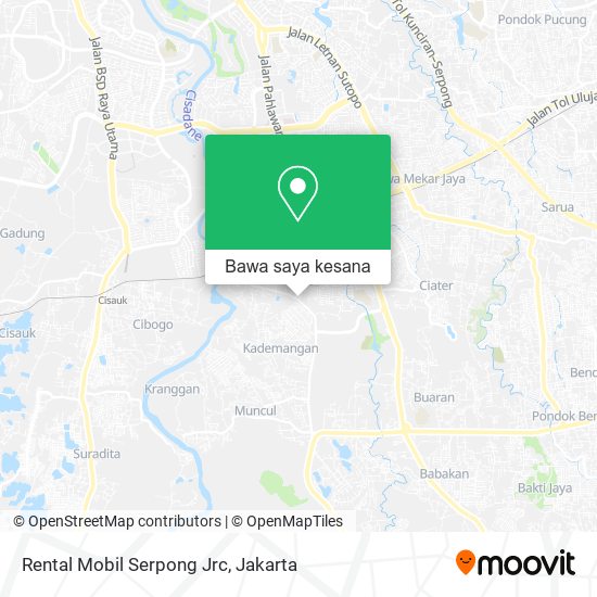 Peta Rental Mobil Serpong Jrc
