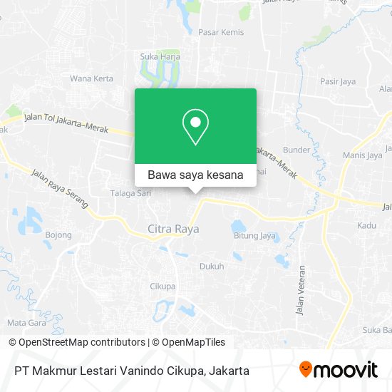 Peta PT Makmur Lestari Vanindo Cikupa