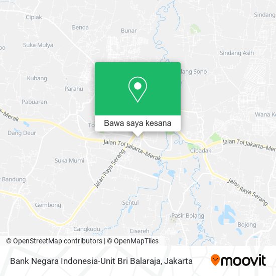 Peta Bank Negara Indonesia-Unit Bri Balaraja