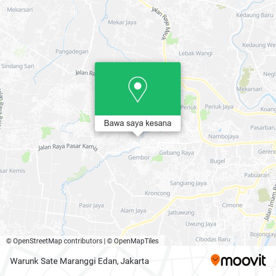 Peta Warunk Sate Maranggi Edan