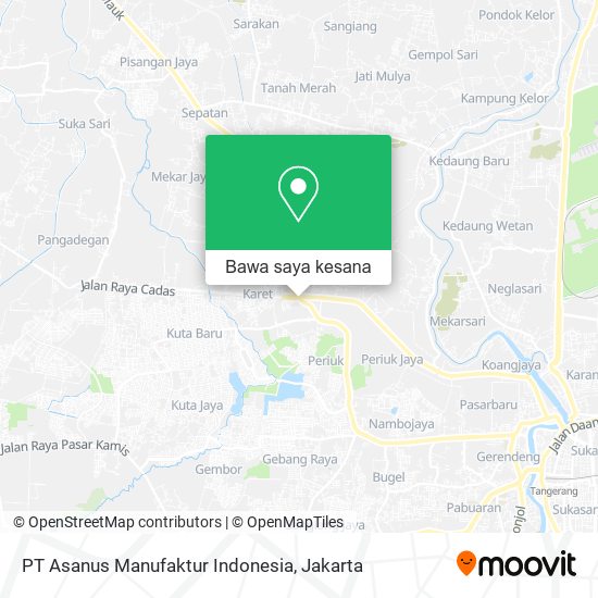 Peta PT Asanus Manufaktur Indonesia