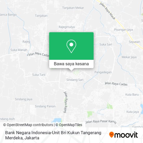 Peta Bank Negara Indonesia-Unit Bri Kukun Tangerang Merdeka
