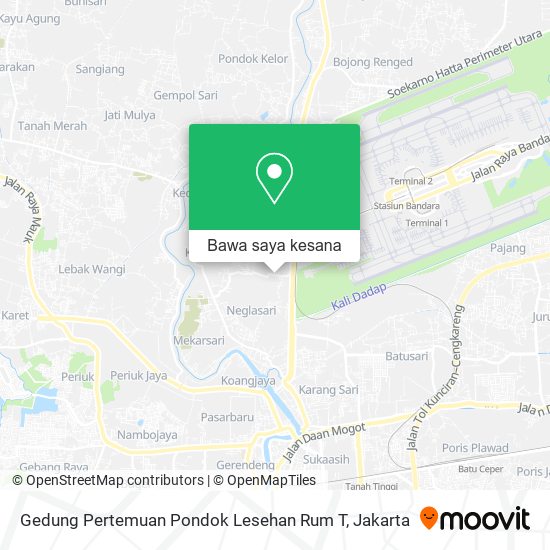 Peta Gedung Pertemuan Pondok Lesehan Rum T