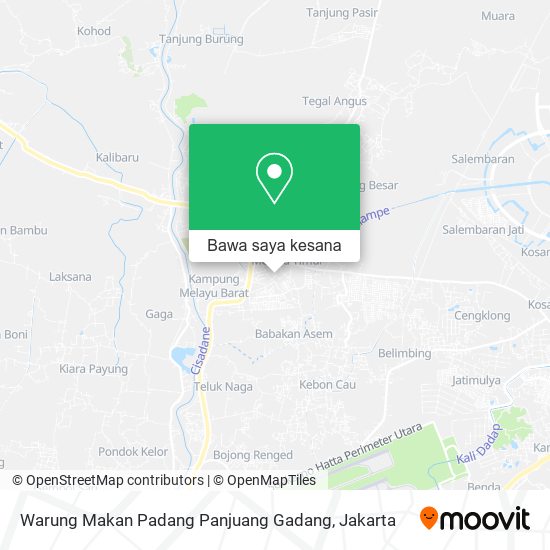 Peta Warung Makan Padang Panjuang Gadang