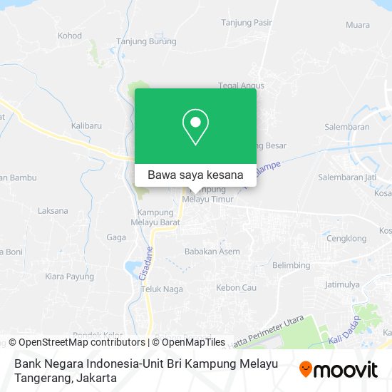 Peta Bank Negara Indonesia-Unit Bri Kampung Melayu Tangerang