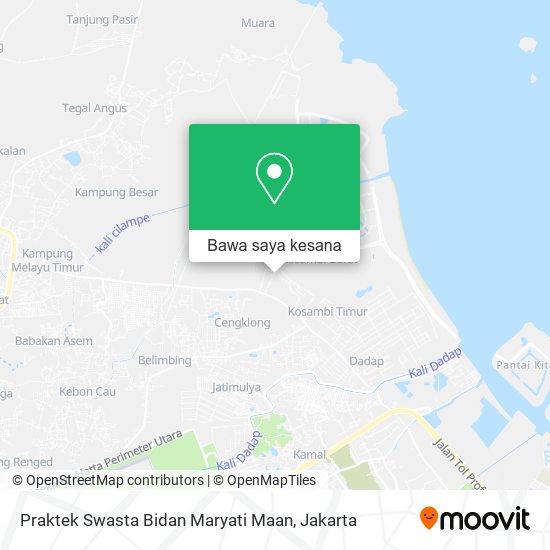 Peta Praktek Swasta Bidan Maryati Maan