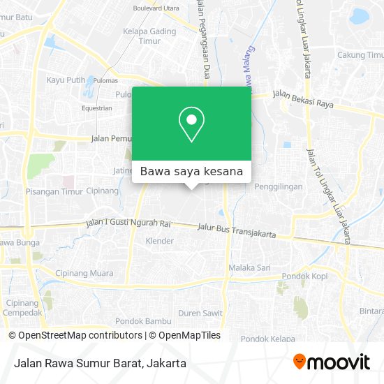 Peta Jalan Rawa Sumur Barat