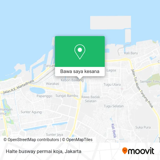 Peta Halte busway permai koja
