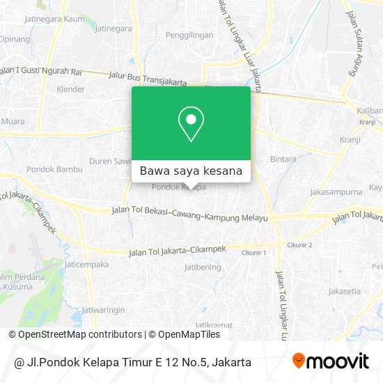 Peta @ Jl.Pondok Kelapa Timur E 12 No.5