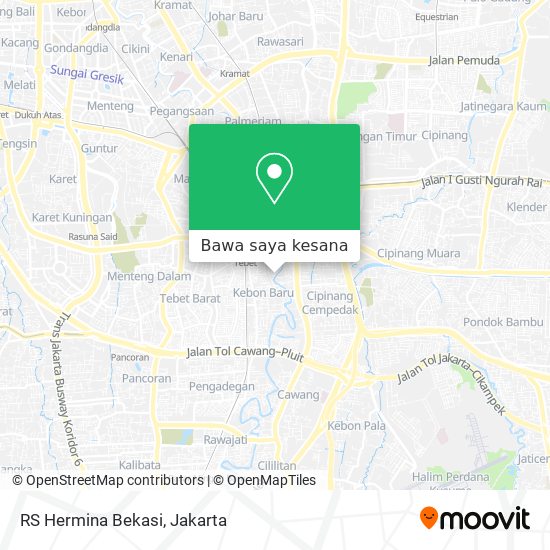 Peta RS Hermina Bekasi