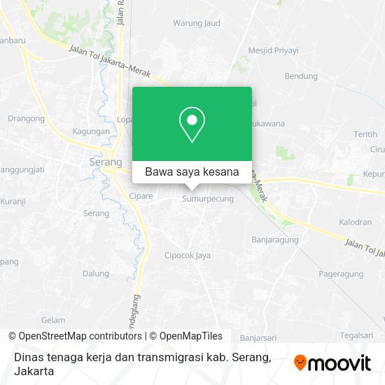 Peta Dinas tenaga kerja dan transmigrasi kab. Serang