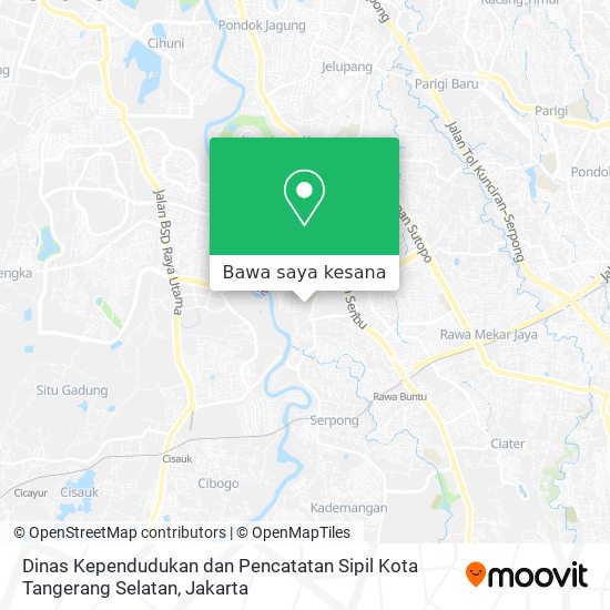 Peta Dinas Kependudukan dan Pencatatan Sipil Kota Tangerang Selatan