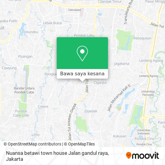 Peta Nuansa betawi town house Jalan gandul raya