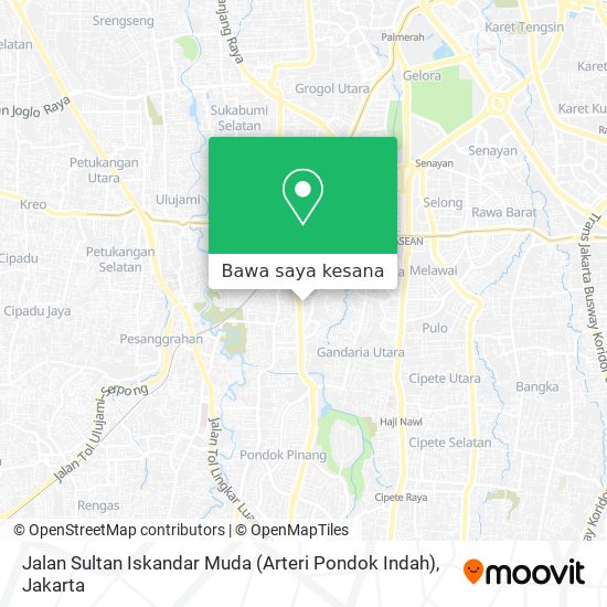 Peta Jalan Sultan Iskandar Muda (Arteri Pondok Indah)