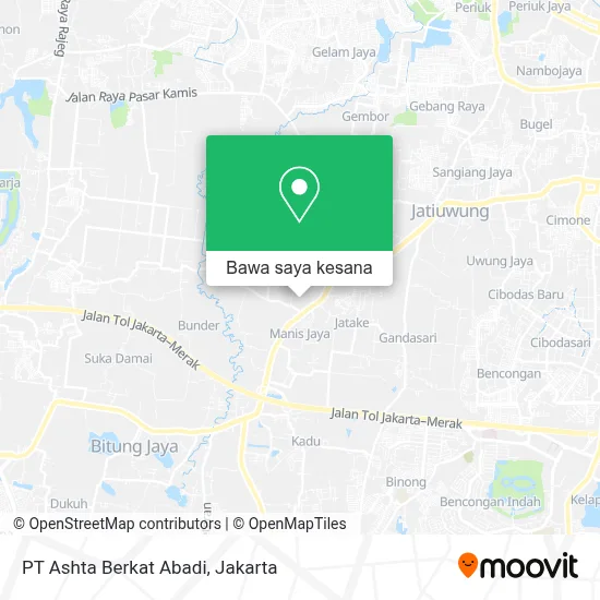 Cara ke PT Ashta Berkat Abadi di Kota Tangerang menggunakan bis?