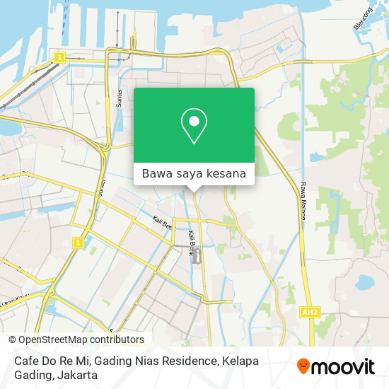 Peta Cafe Do Re Mi, Gading Nias Residence, Kelapa Gading