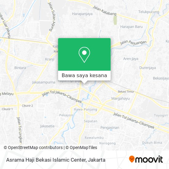 Peta Asrama Haji Bekasi Islamic Center