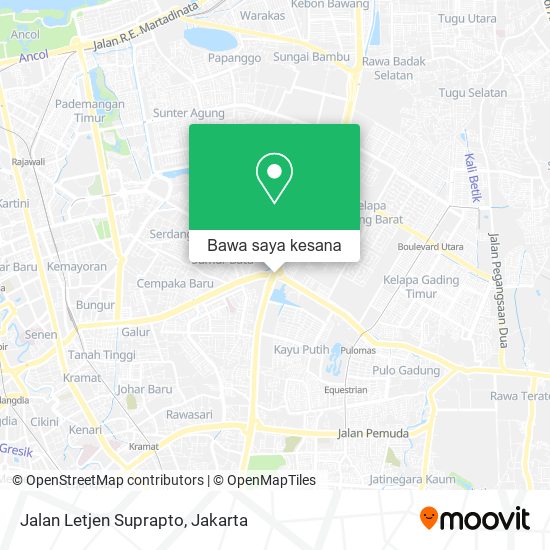 Peta Jalan Letjen Suprapto