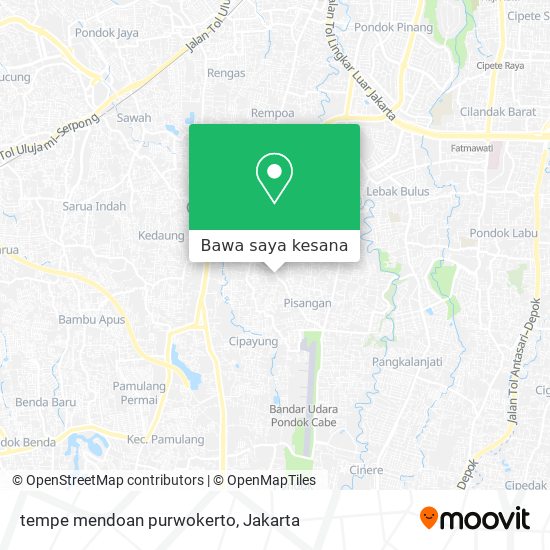 Peta tempe mendoan purwokerto