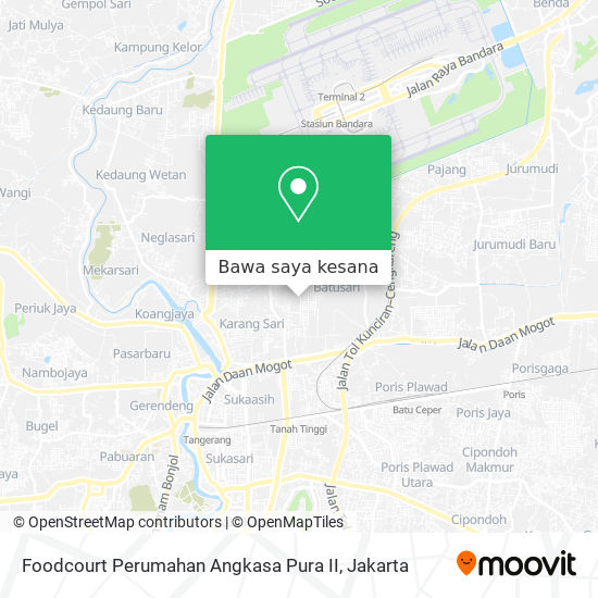 Peta Foodcourt Perumahan Angkasa Pura II