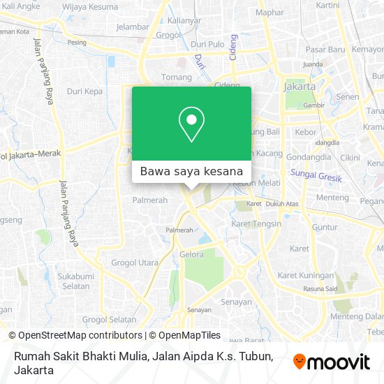 Peta Rumah Sakit Bhakti Mulia, Jalan Aipda K.s. Tubun