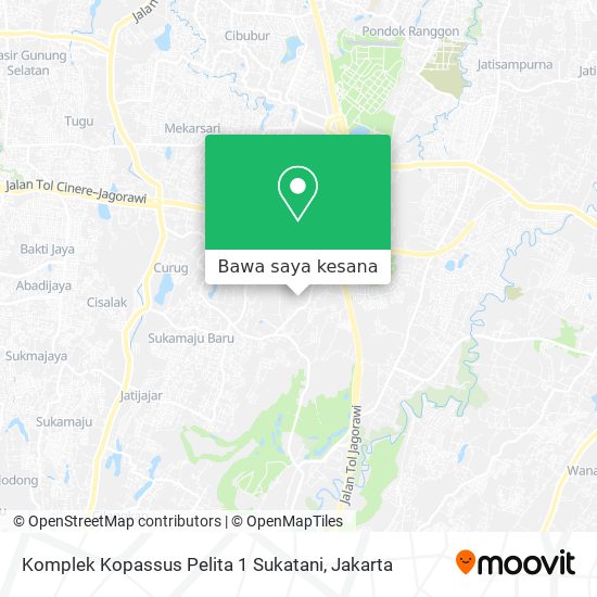 Peta Komplek Kopassus Pelita 1 Sukatani