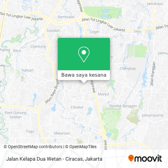 Peta Jalan Kelapa Dua Wetan - Ciracas