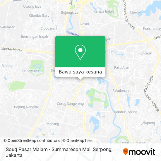 Peta Souq Pasar Malam - Summarecon Mall Serpong