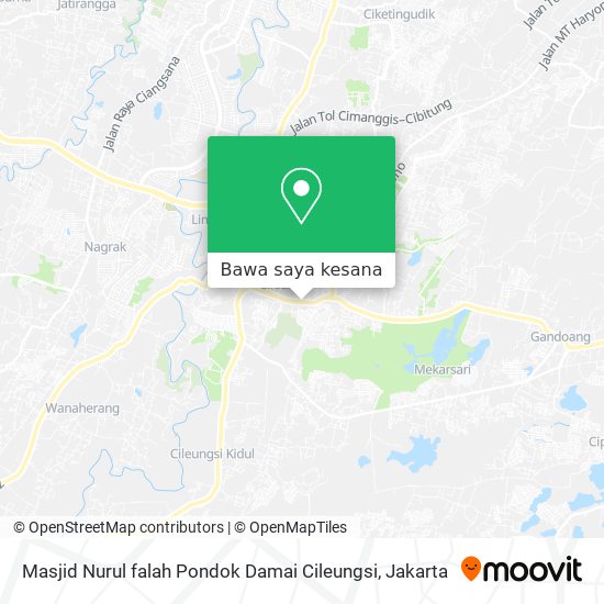 Peta Masjid Nurul falah Pondok Damai Cileungsi