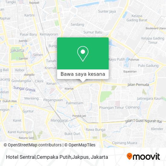 Peta Hotel Sentral,Cempaka Putih,Jakpus