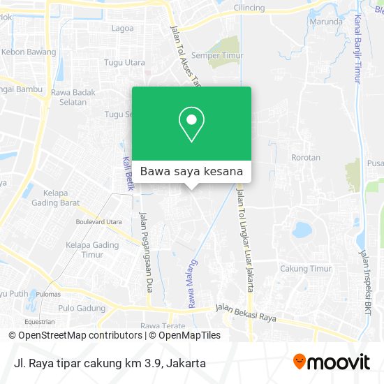 Peta Jl. Raya tipar cakung km 3.9