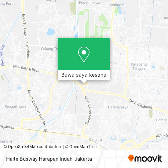 Peta Halte Busway Harapan Indah